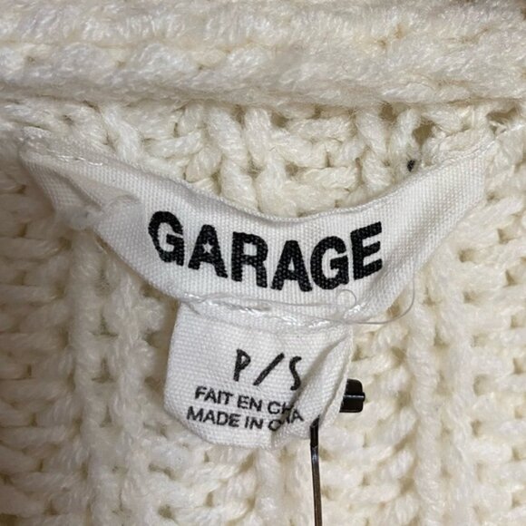 Garage Open Front Knit Cardigan Sweater in Cream (Size P/S) - Picture 6 of 9